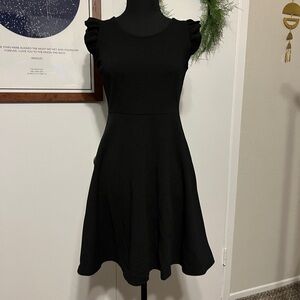 Caution To The Wind Ruffle Sleeveless A-Line Dress | Size Small